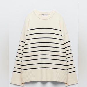 Zara striped knit sweater size small